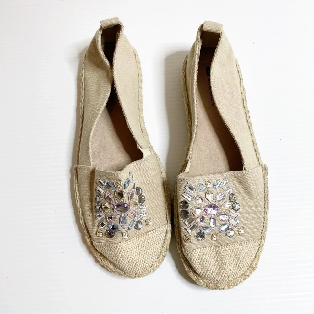 White Mountain- Jeweled Eapadrille Slip Ons -7